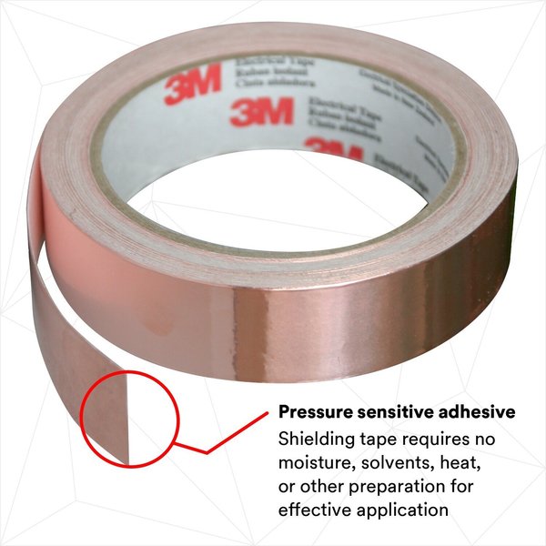Foil Tape, 1 In. x 18 Yd., Copper, PK9