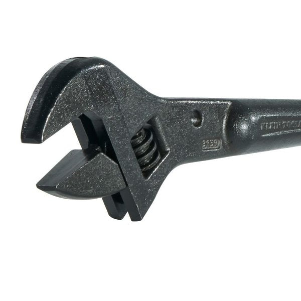 Adjustable Spud Wrench, Alloy Steel, 16 in Overall Length, 1-1/2 in Head, Black Oxide