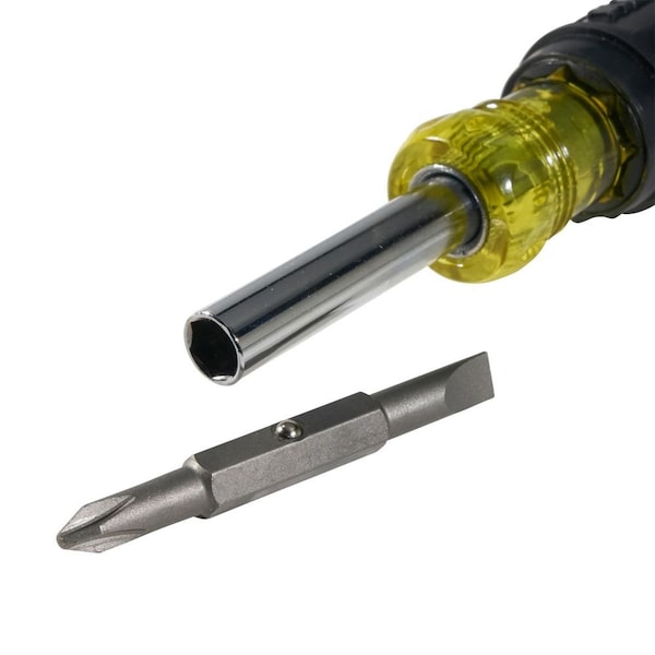 Multi-Bit Screwdriver / Nut Driver, 5-in-1, Phillips, Slotted Bits