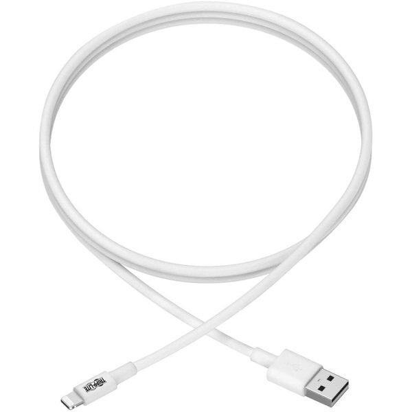 Charging Cable, Apple Lightning, White, 3ft