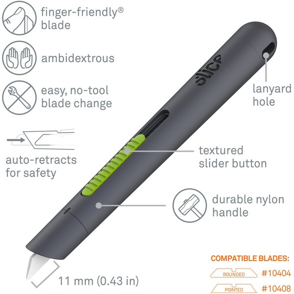 General Purpose Self-Retracting Pocket Utility Knife, Long Style