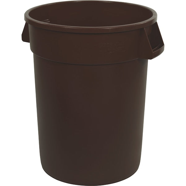 10 gal Round Trash Can, Brown