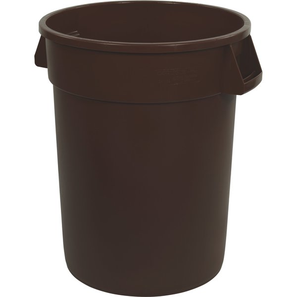 55 gal Round Trash Can, Brown