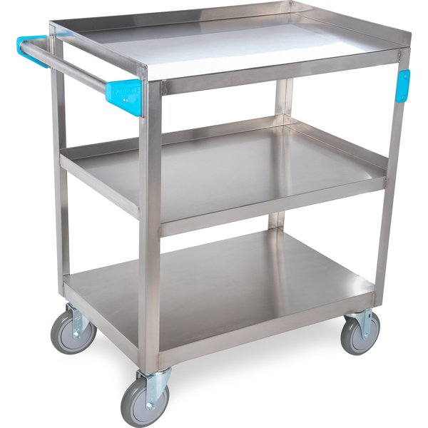 SS Utility Cart, 3 Shelf, 500 lb., 18x27