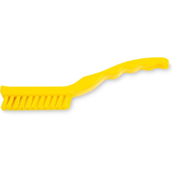 0.88 in W Detail Brush, Yellow, Polypropylene