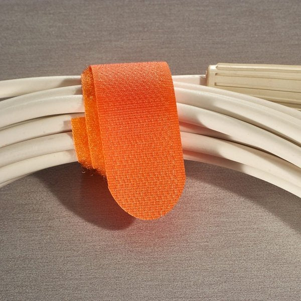 Back-to-Back Strap, No Adhesive, 7 in, 3/4 in Wd, Black, 5 PK