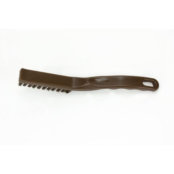 0.88 in W Detail Brush, Brown, Polypropylene