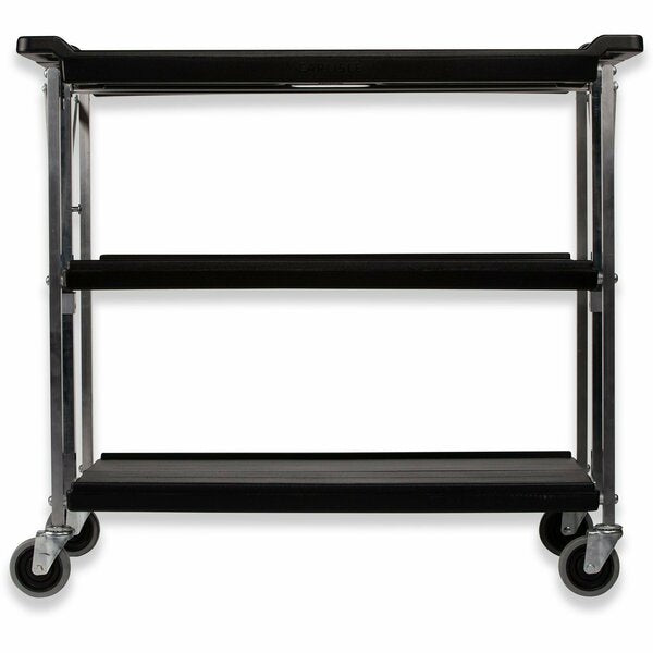 Polyethylene Fold N Go Cart 20 in x 31 in - Black, 3 Shelves, 350 lb