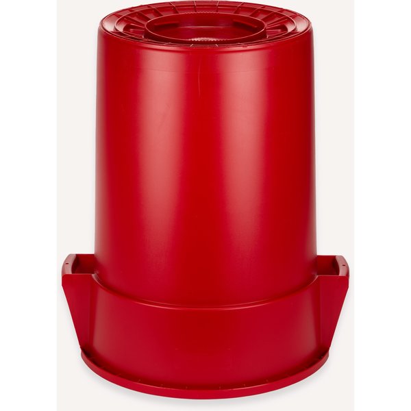 44 gal Round Trash Can, Red