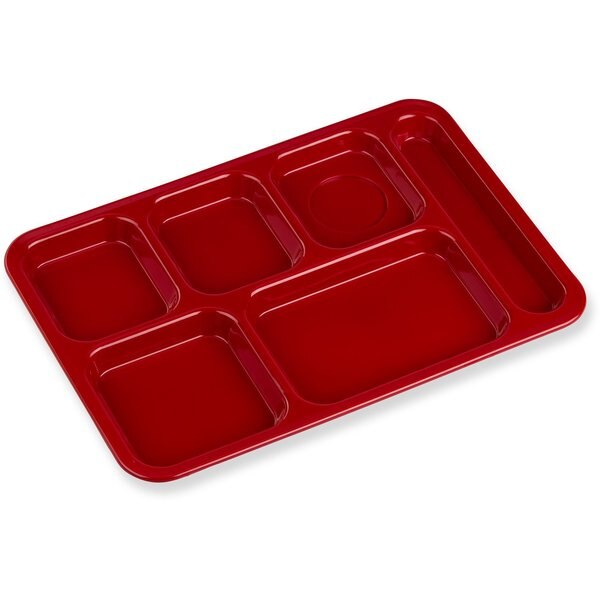 Right-Hand Compartment Tray, Red, PK24