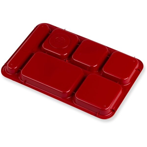 Right-Hand Compartment Tray, Red, PK24