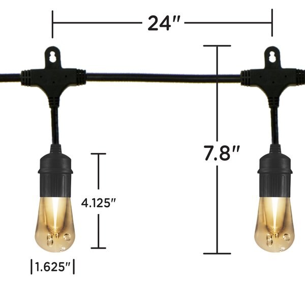 Cafe Lights, 24 ft., 12 Bulb