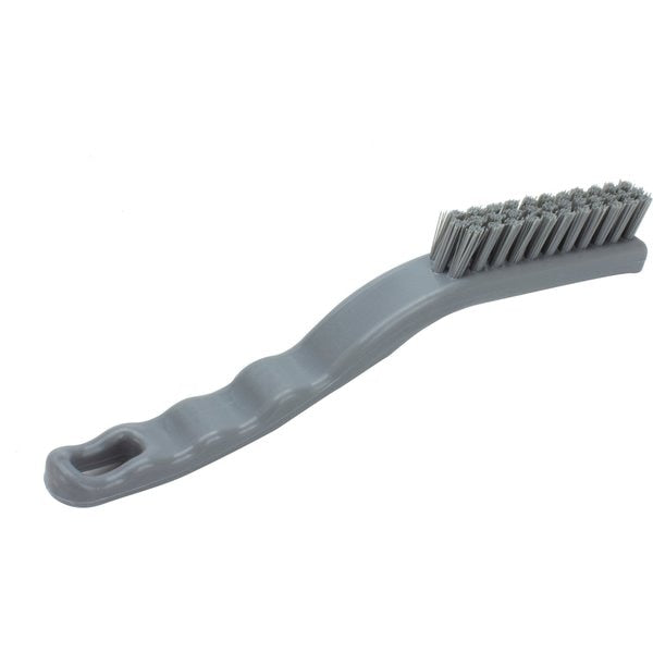 0.88 in W Detail Brush, Gray, Polypropylene