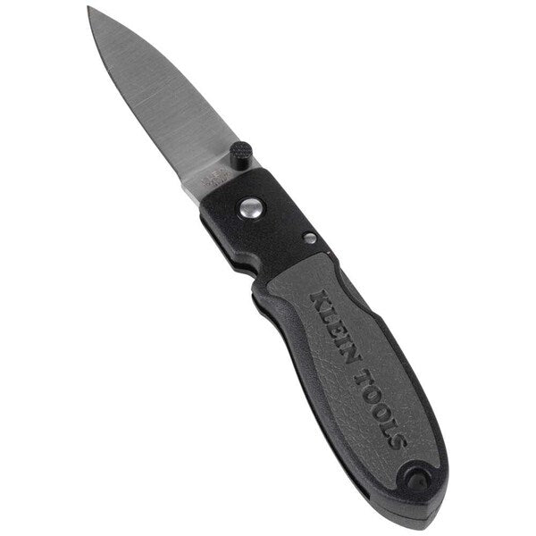 Lightweight Lockback Knife, 2-3/8-Inch Drop Point Blade, Black Handle