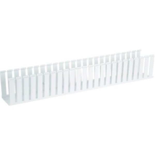 Wire Duct, Wide Slot, White, 3.25 W x 4 D