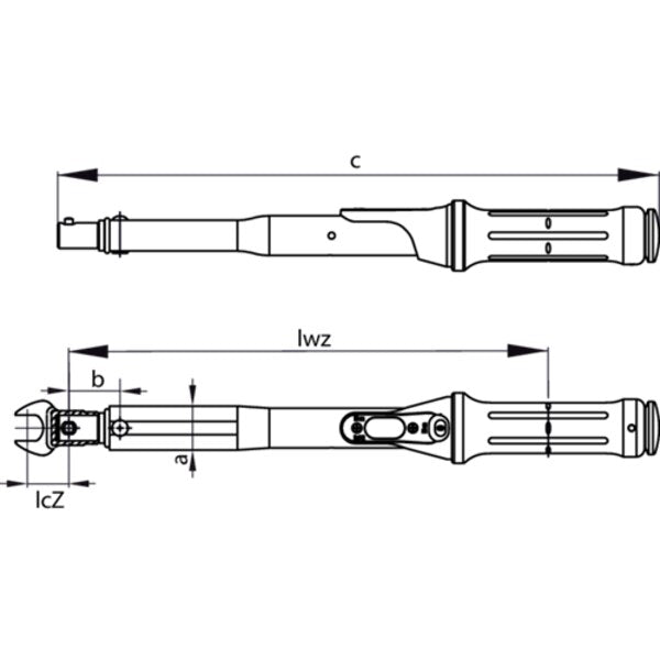 Torque Wrench, 16 Z, 7.5-37ft/lb