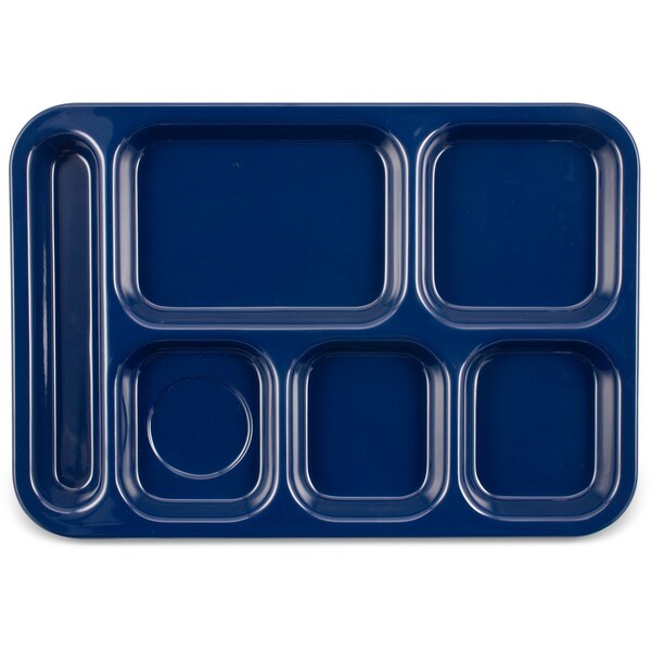 Right Hand 6 Comp Tray, Dark Blue, PK12