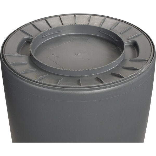 32 gal Round Trash Can, Gray