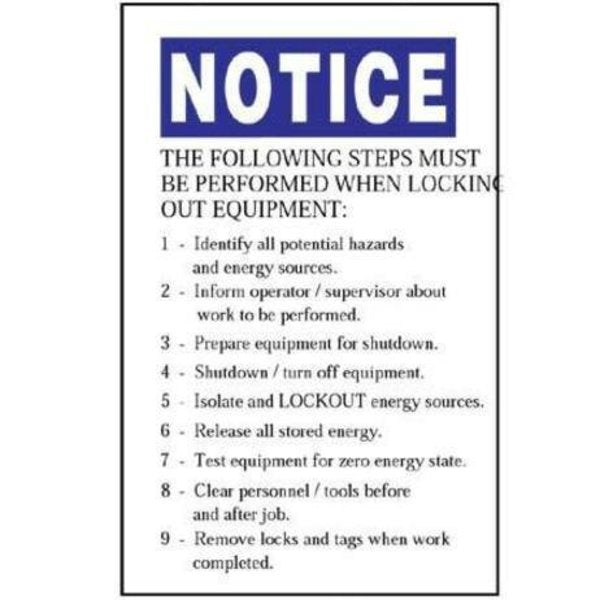 Lockout Label, 5 In. H, 3-1/2 In. W, PK5