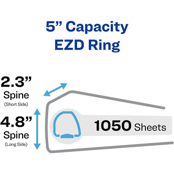 Binder, Durable View, EZD Rings, 5