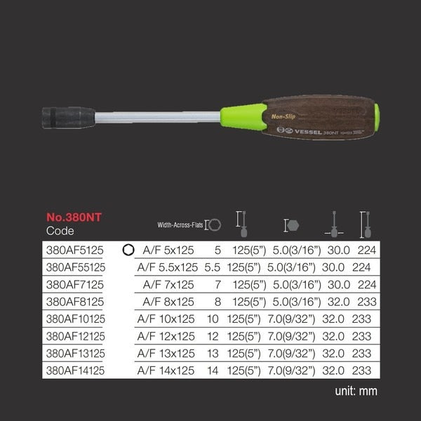 WOOD-COMPO Socket Screwdriver No.380NT A