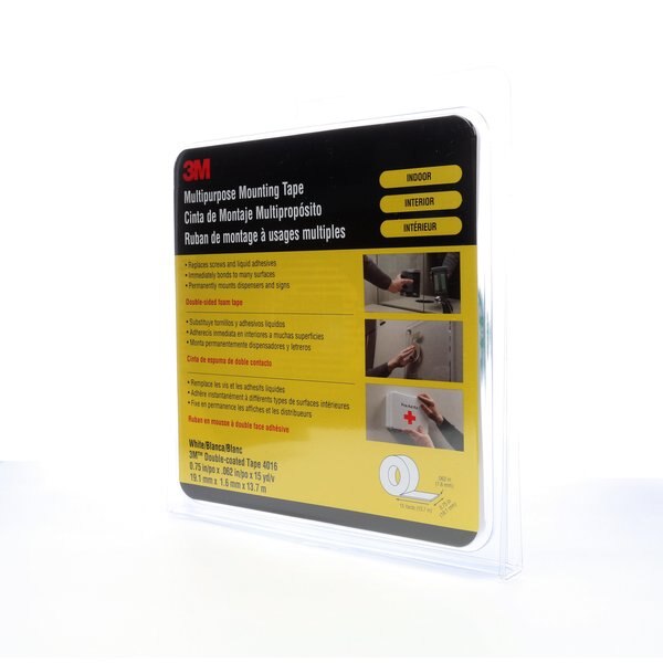 Double Sided Tape, Urethane Foam, 3/4in