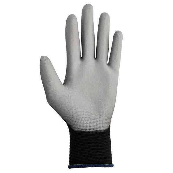 Polyurethane Coated Gloves, Palm Coverage, Gray, S, PR