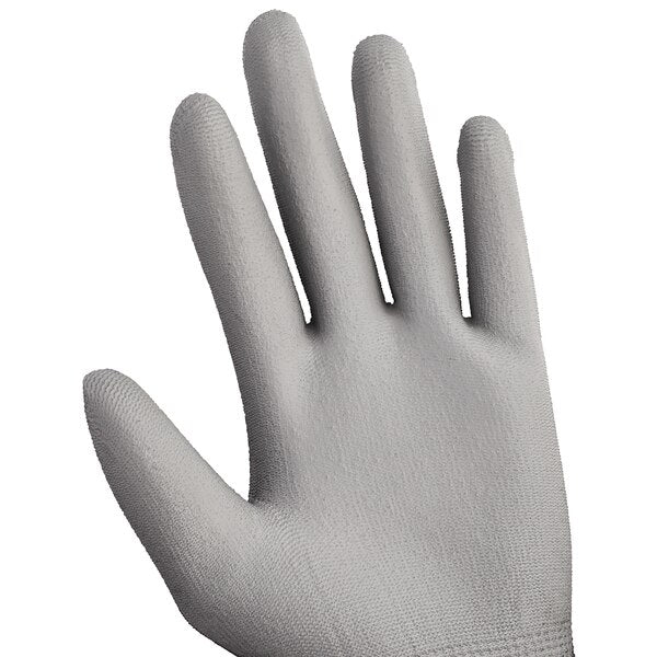 Polyurethane Coated Gloves, Palm Coverage, Gray, S, PR