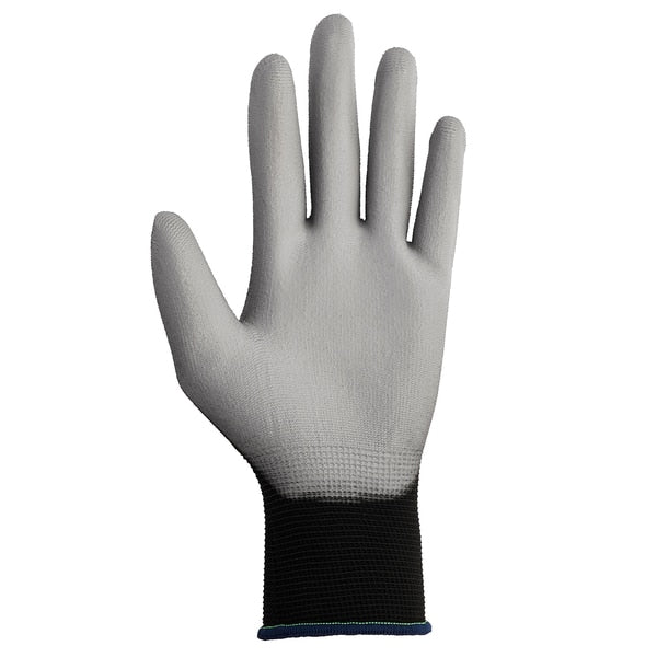 Polyurethane Coated Gloves, Palm Coverage, Gray, XL, PR