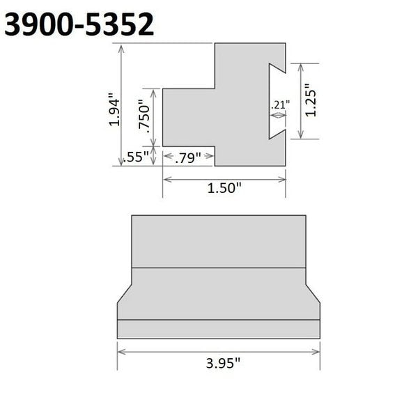 .750 X 1.25 SGTBN Cut-Off Tool Block