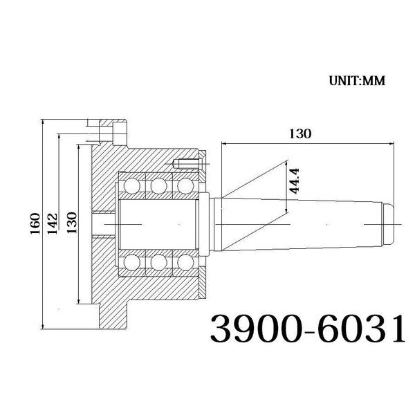 MT5 X 160mm Taper Shank Rotating Body For Chucks