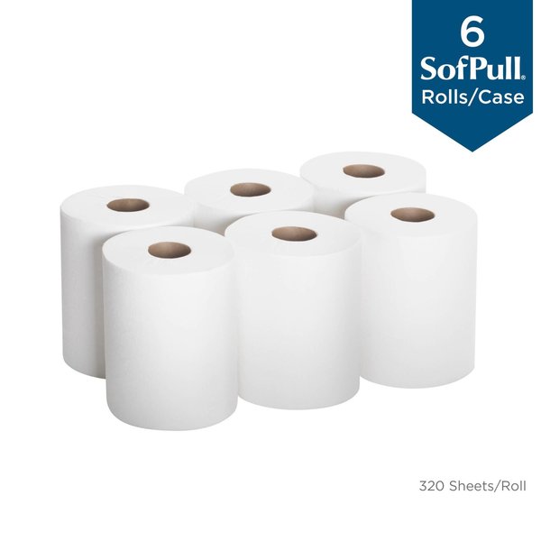 Soffpull Center Pull Paper Towels, 1, 320, 186 ft, White, 6 PK