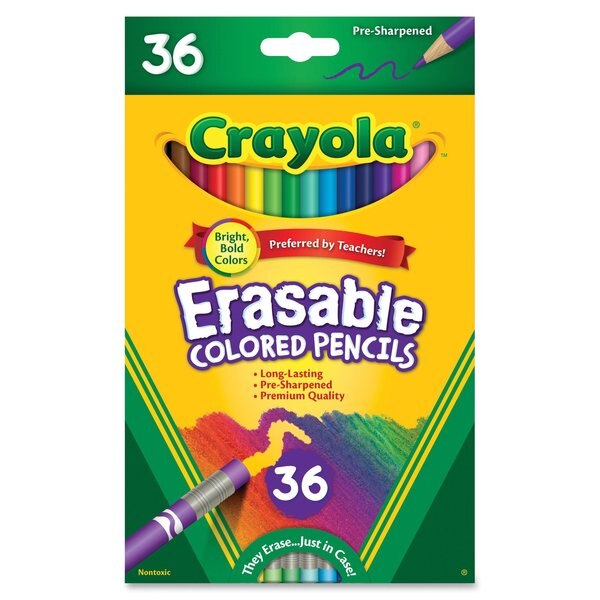 Pencil, Color, Erasable, PK36