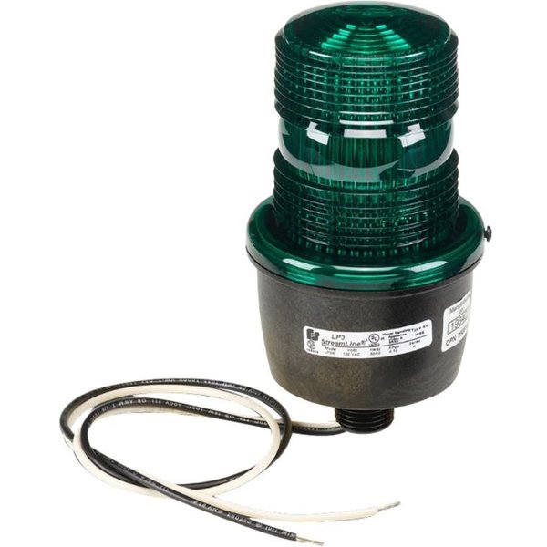 Low Profile Warning Light, Strobe, Green