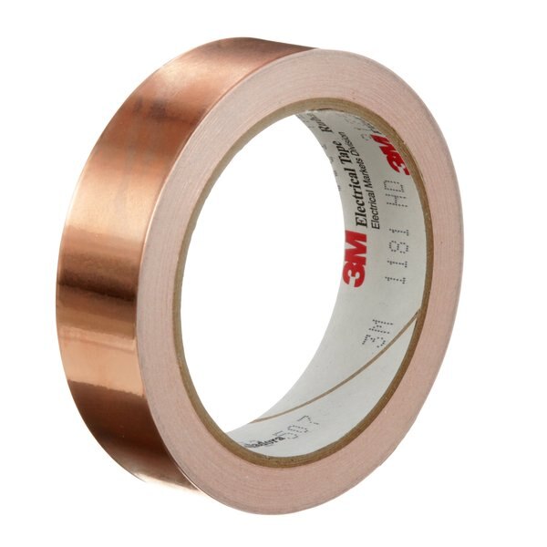 Foil Tape, 1 In. x 18 Yd., Copper, PK9