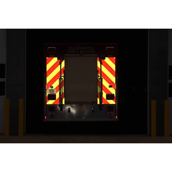 Conspicuity, Cont, 6 In, Fl Ylw/Grn, Emrgncy