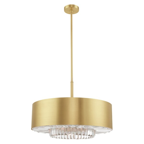 Madison 6 Light Satin Brass Pendant Chan