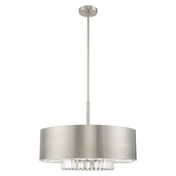 Madison 6 Light Brushed Nickel Pendant Chandelier