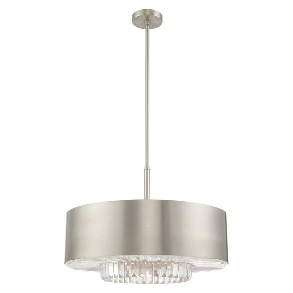 Madison 6 Light Brushed Nickel Pendant Chandelier