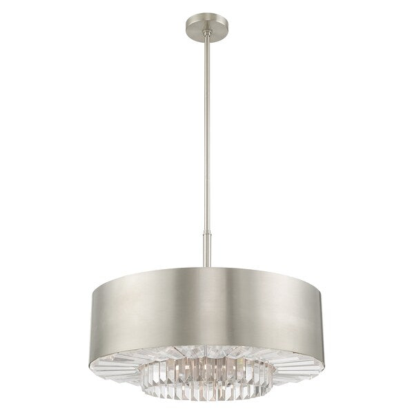 Madison 6 Light Brushed Nickel Pendant Chandelier