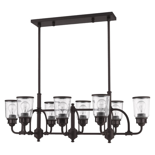 Lawrenceville 8 Light Bronze Linear Chandelier