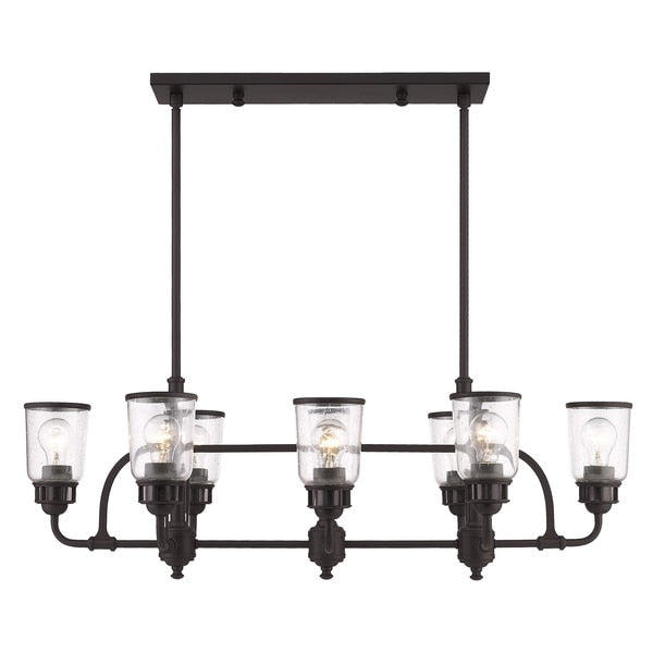 Lawrenceville 8 Light Bronze Linear Chandelier