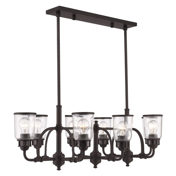 Lawrenceville 8 Light Bronze Linear Chandelier