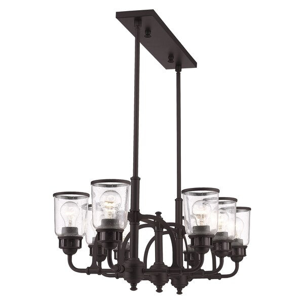 Lawrenceville 8 Light Bronze Linear Chandelier