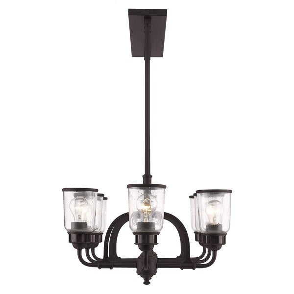 Lawrenceville 8 Light Bronze Linear Chandelier