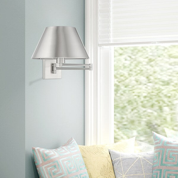 Swing Arm Wall Lamps 1 Light Brushed Nic
