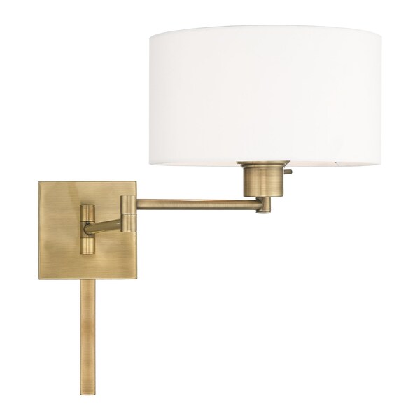 Swing Arm Wall Lamps 1 Light Antique Brass Swing Arm Wall Lamp