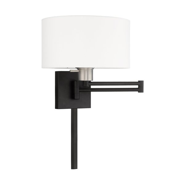 Swing Arm Wall Lamps 1 Light Black Swing Arm Wall Lamp