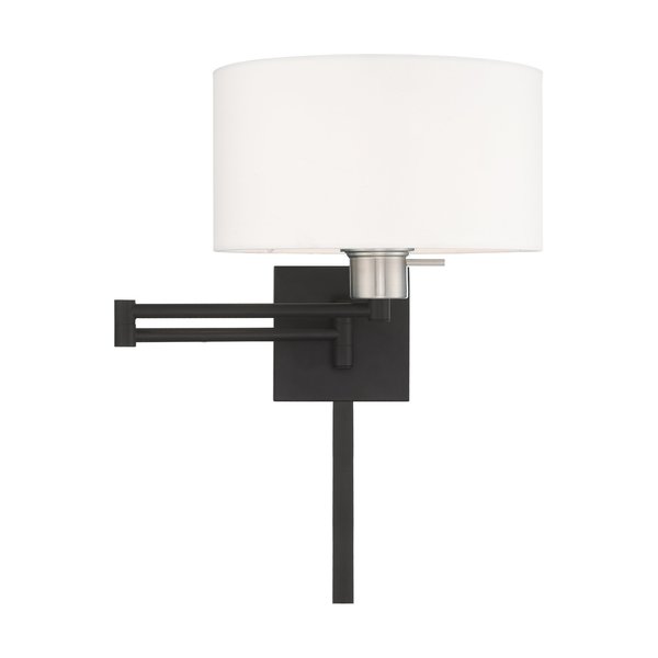 Swing Arm Wall Lamps 1 Light Black Swing Arm Wall Lamp