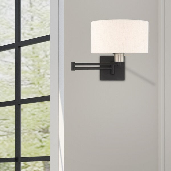 Swing Arm Wall Lamps 1 Light Black Swing